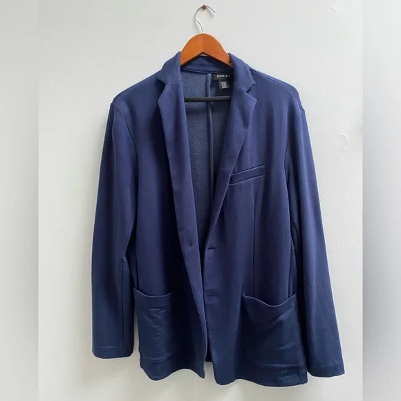 Porter & Ash Men's Navy Lightweight Sports Coat Blazer - Picture 4 of 5